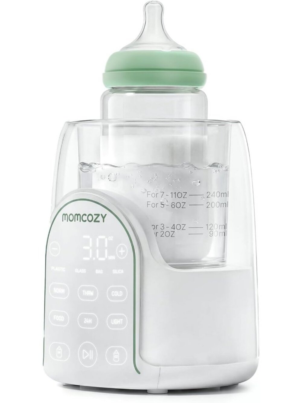 Night Pro Bottle Warmer for Baby - Breast Milk Heating, Night Light Feature
